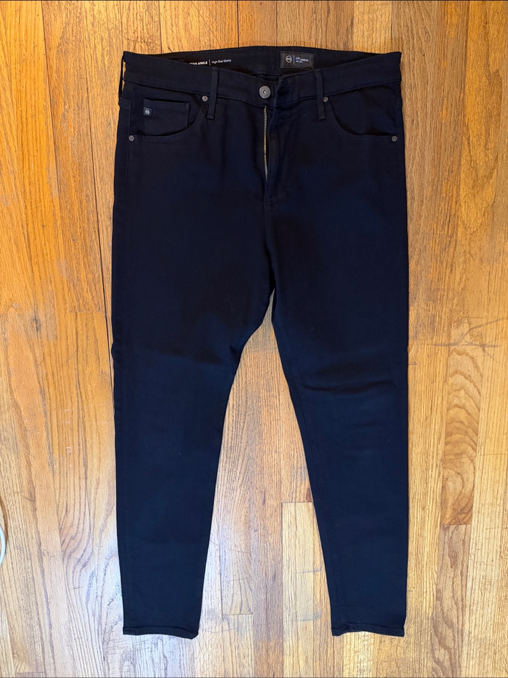 AG Jeans Black Farrah Ankle High Rise Skinny